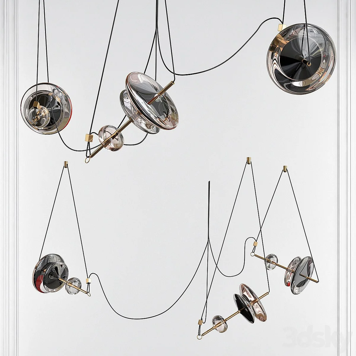 Silvio Mondino Studio TRAPEZI THREE LIGHTS